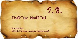 Ihász Noémi névjegykártya